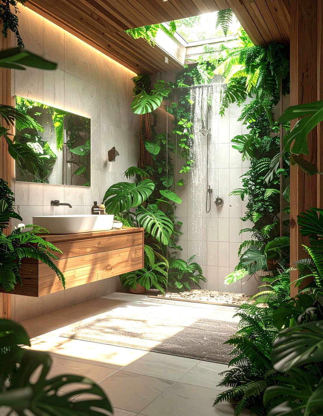 Indoor garden bathroom - 30 tropical bathroom ideas