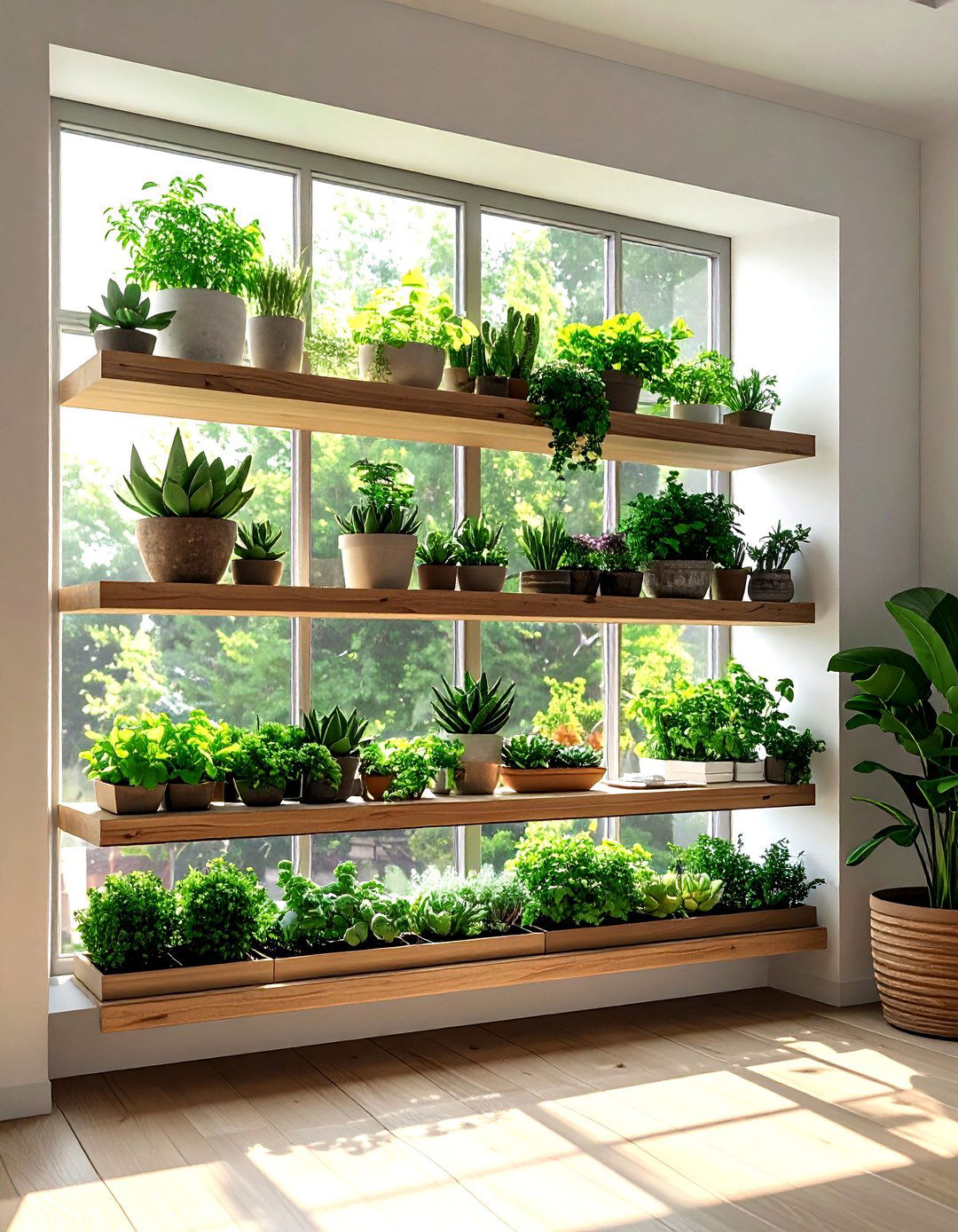 Indoor garden window - 30 living room window design ideas