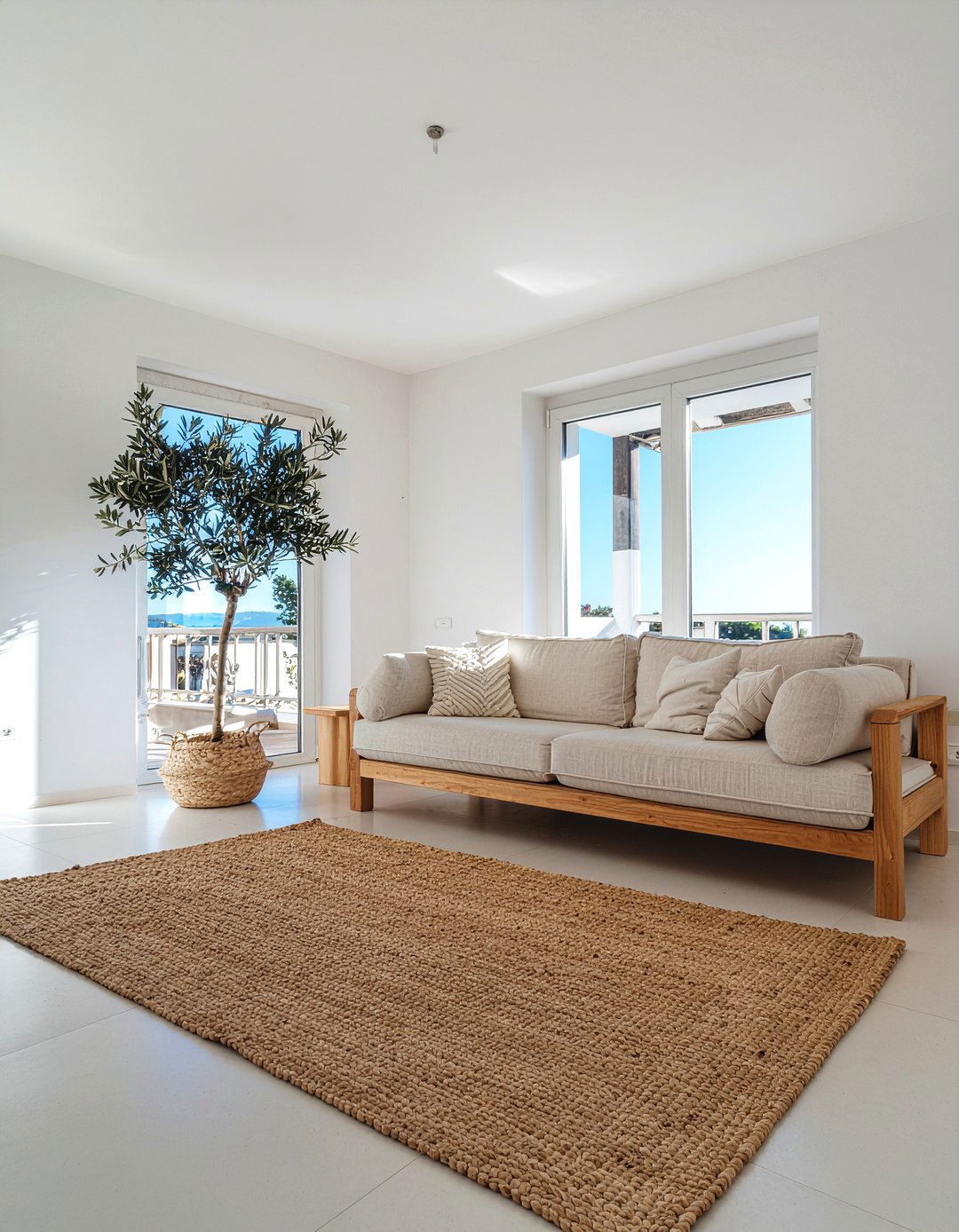 Indoor olive tree - 30 Mediterranean living room ideas