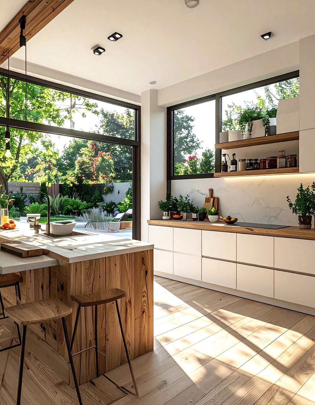 Indoor outdoor kitchen window - 30 pass-through dining room ideas