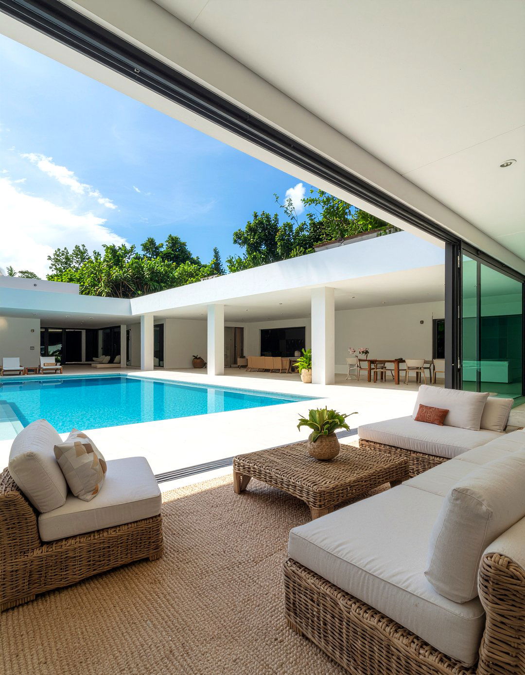 Indoor outdoor living room - 30 mansion living room ideas