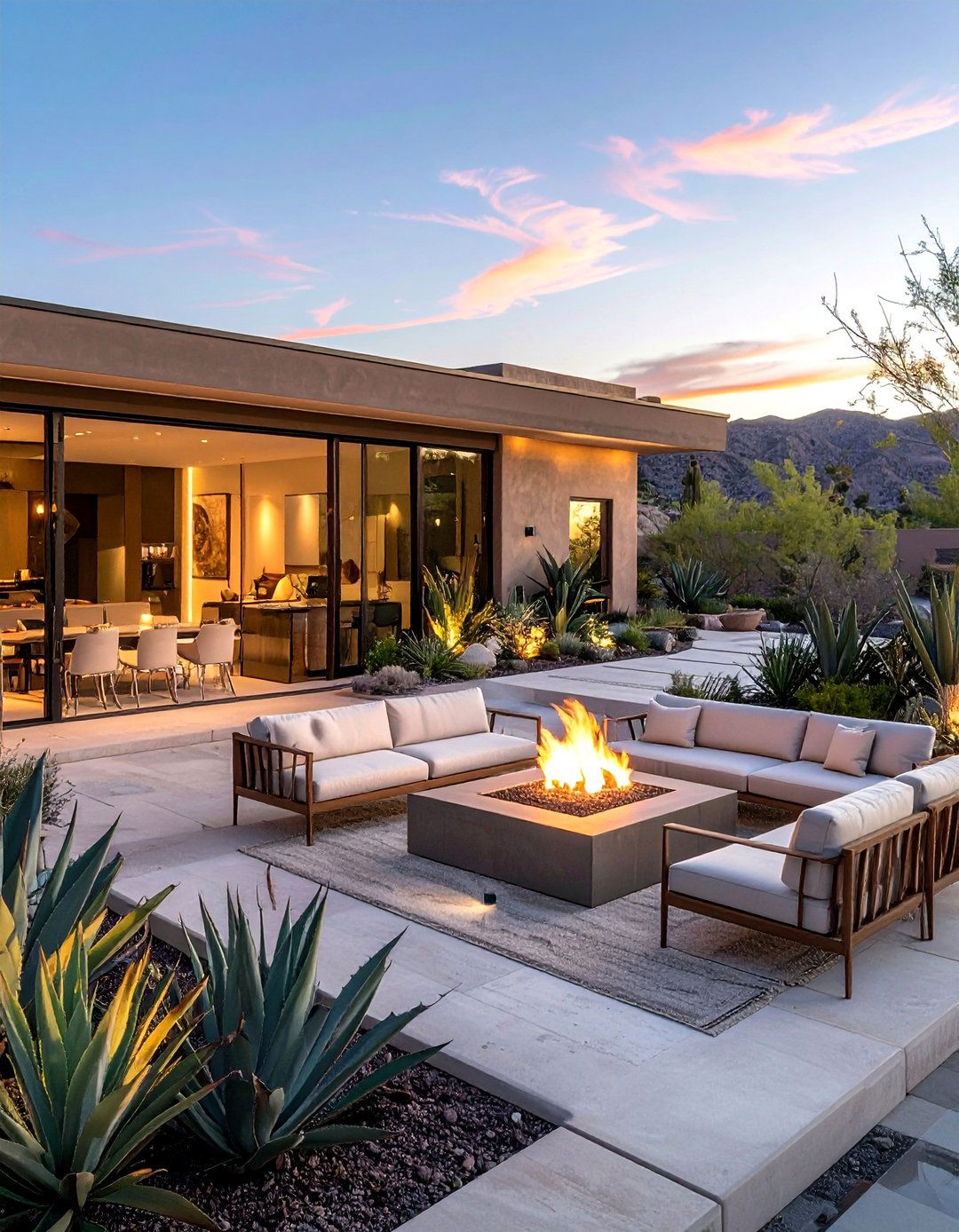 Indoor outdoor patio - 30 desert modern decor ideas
