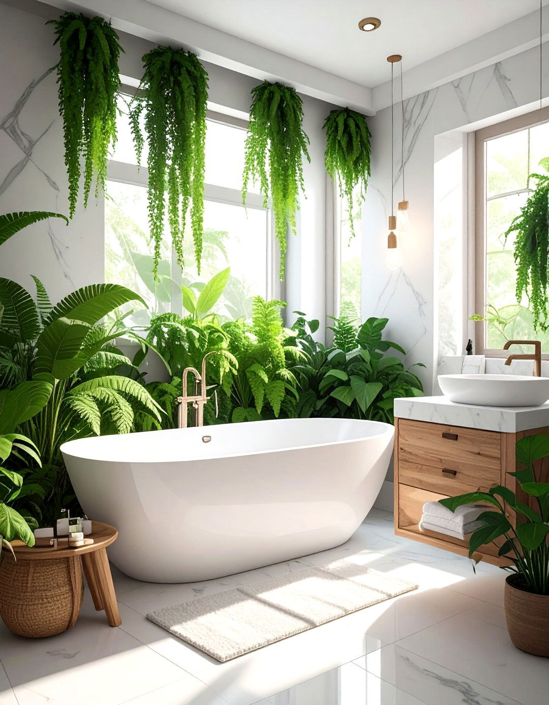 Indoor plant bathroom - 30 sophisticated bathroom ideas