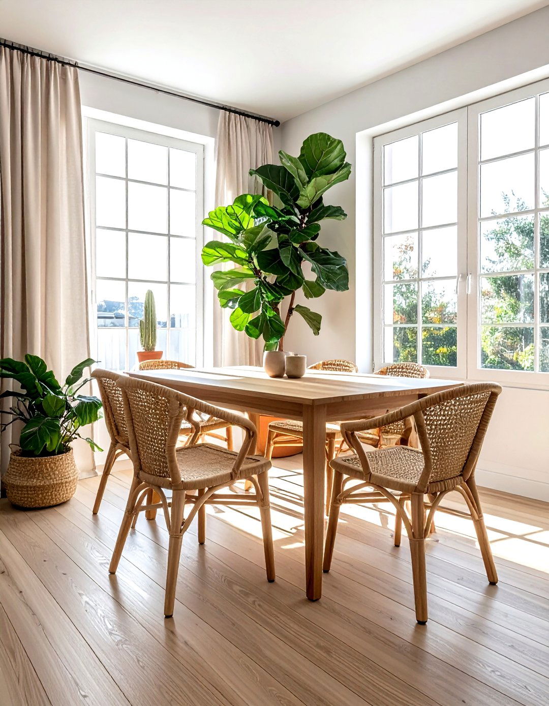 Indoor plant corner - 30 golden hour dining room ideas