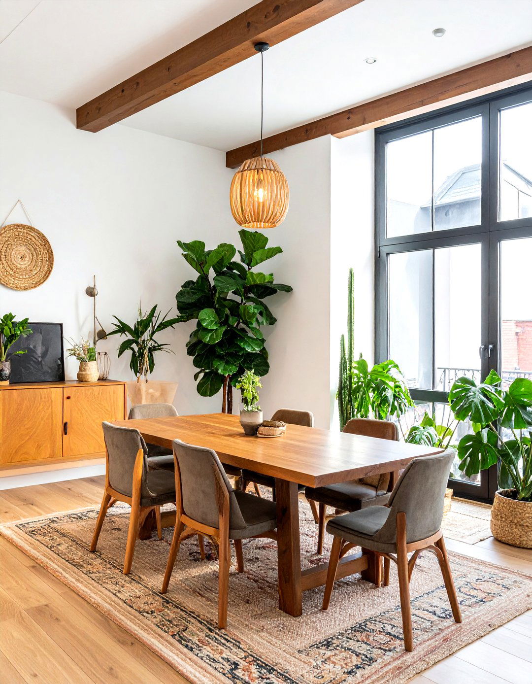 Indoor plant dining room - 30 Tribeca dining room ideas