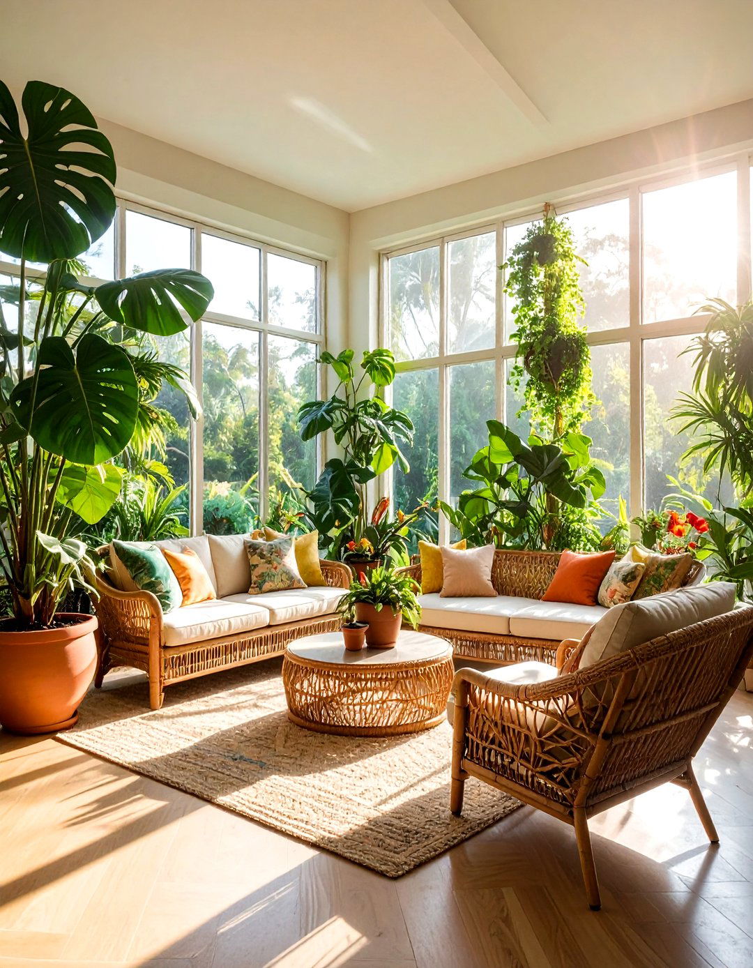 Indoor plant jungle sunroom - 30 maximalist decor ideas