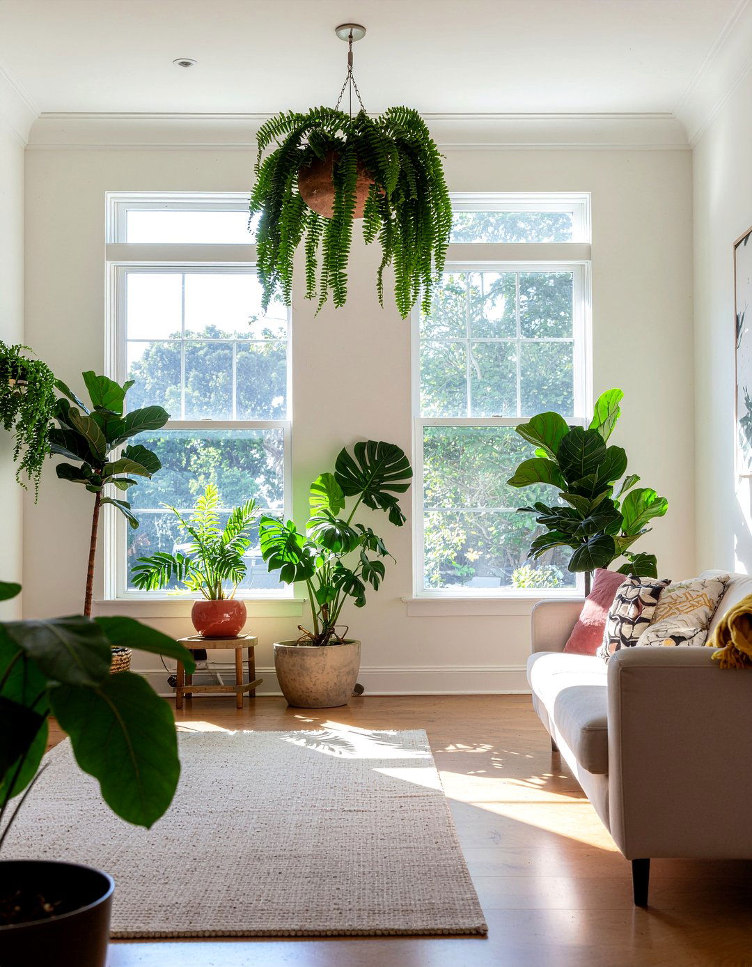 Indoor plant jungle - 30 maximalist living room ideas