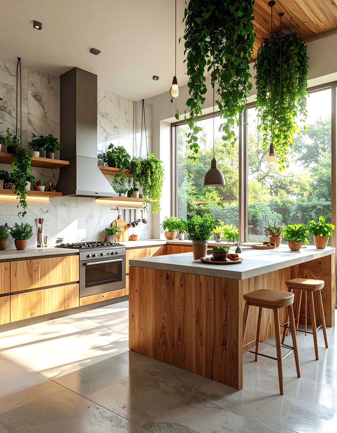 Indoor plant kitchen - 30 uncomplicated kitchen ideas