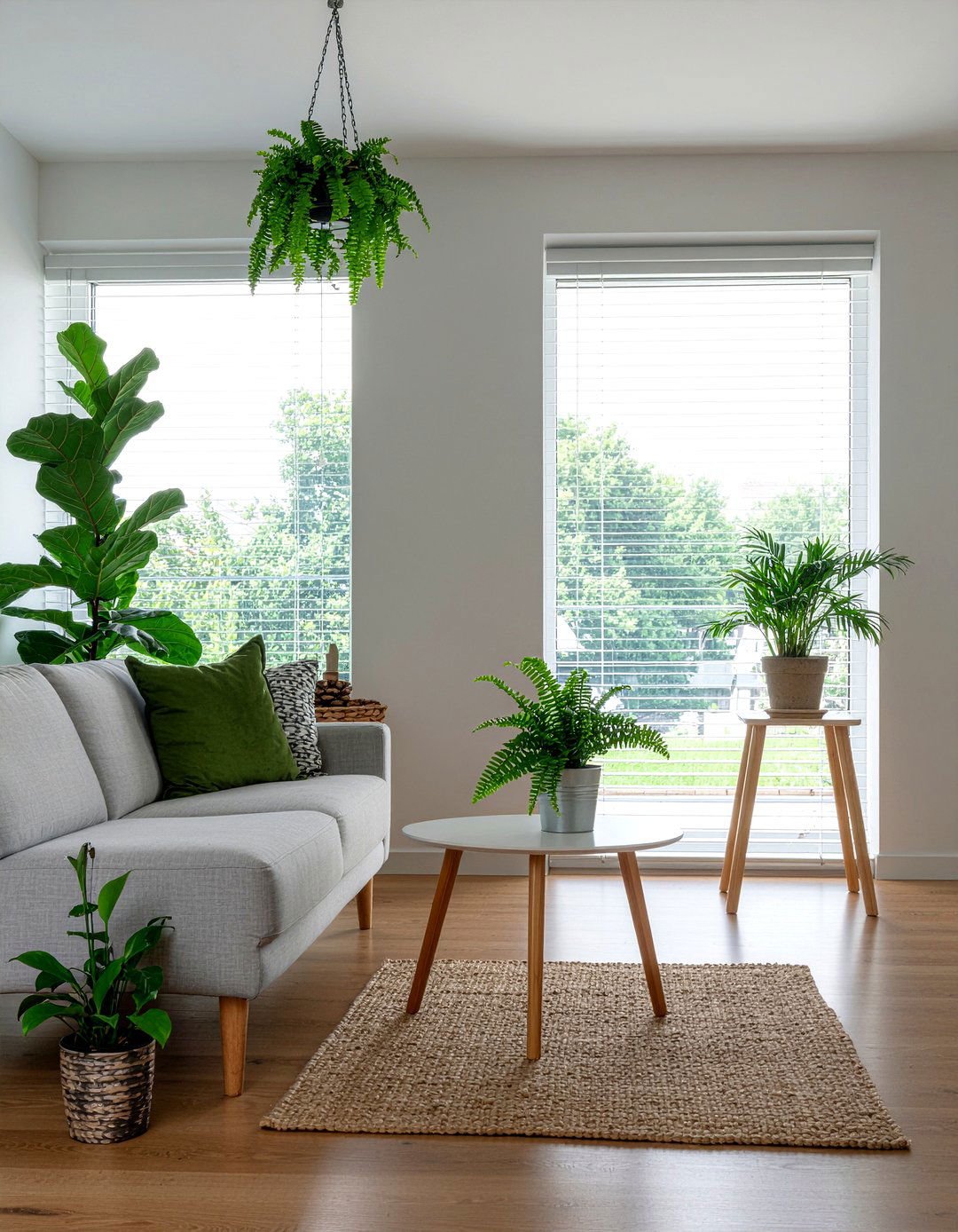 Indoor plant living room - 30 model home living room ideas