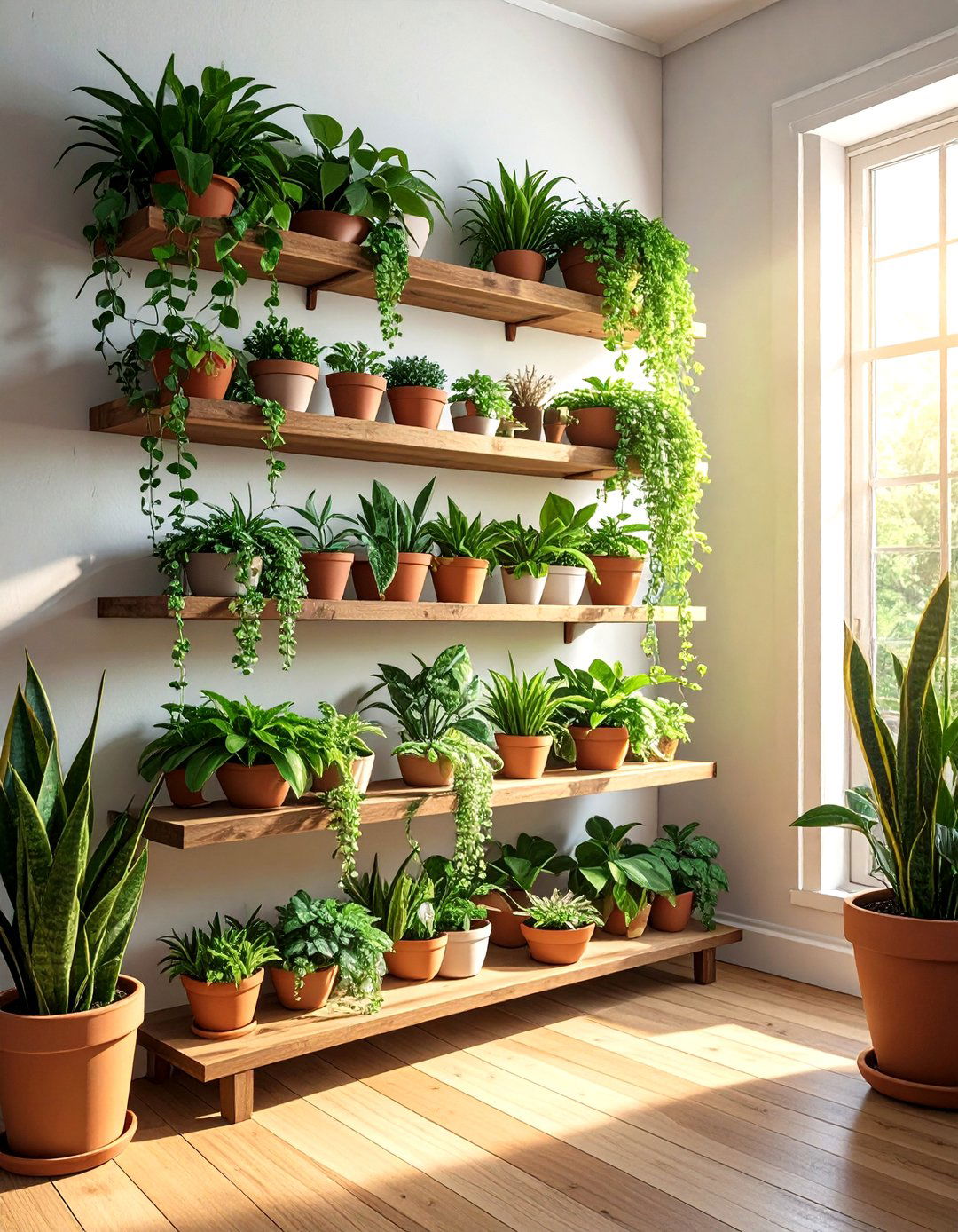 Indoor plant shelf - 30 viral decor ideas