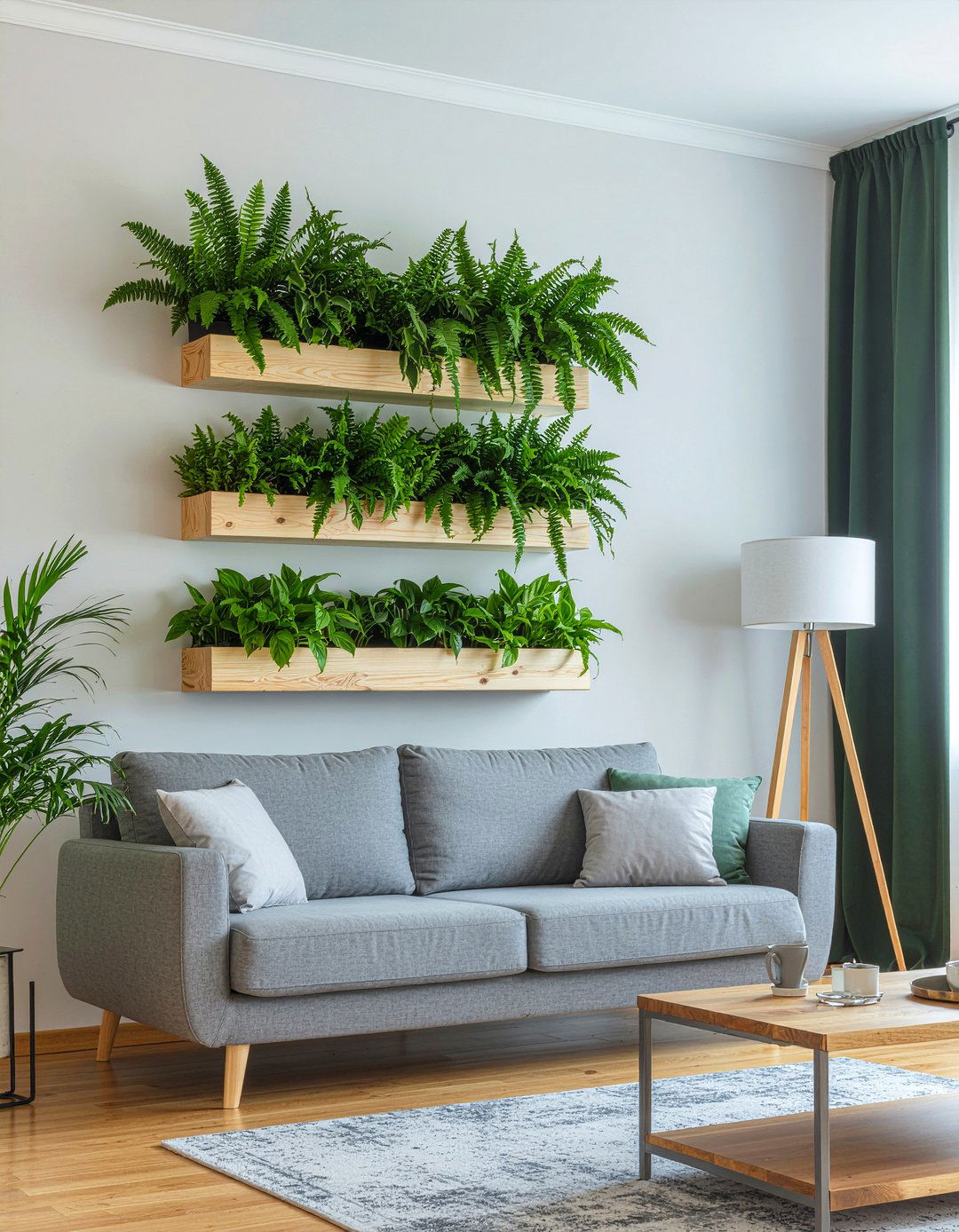 Indoor plant wall divider - 30 living room screen ideas