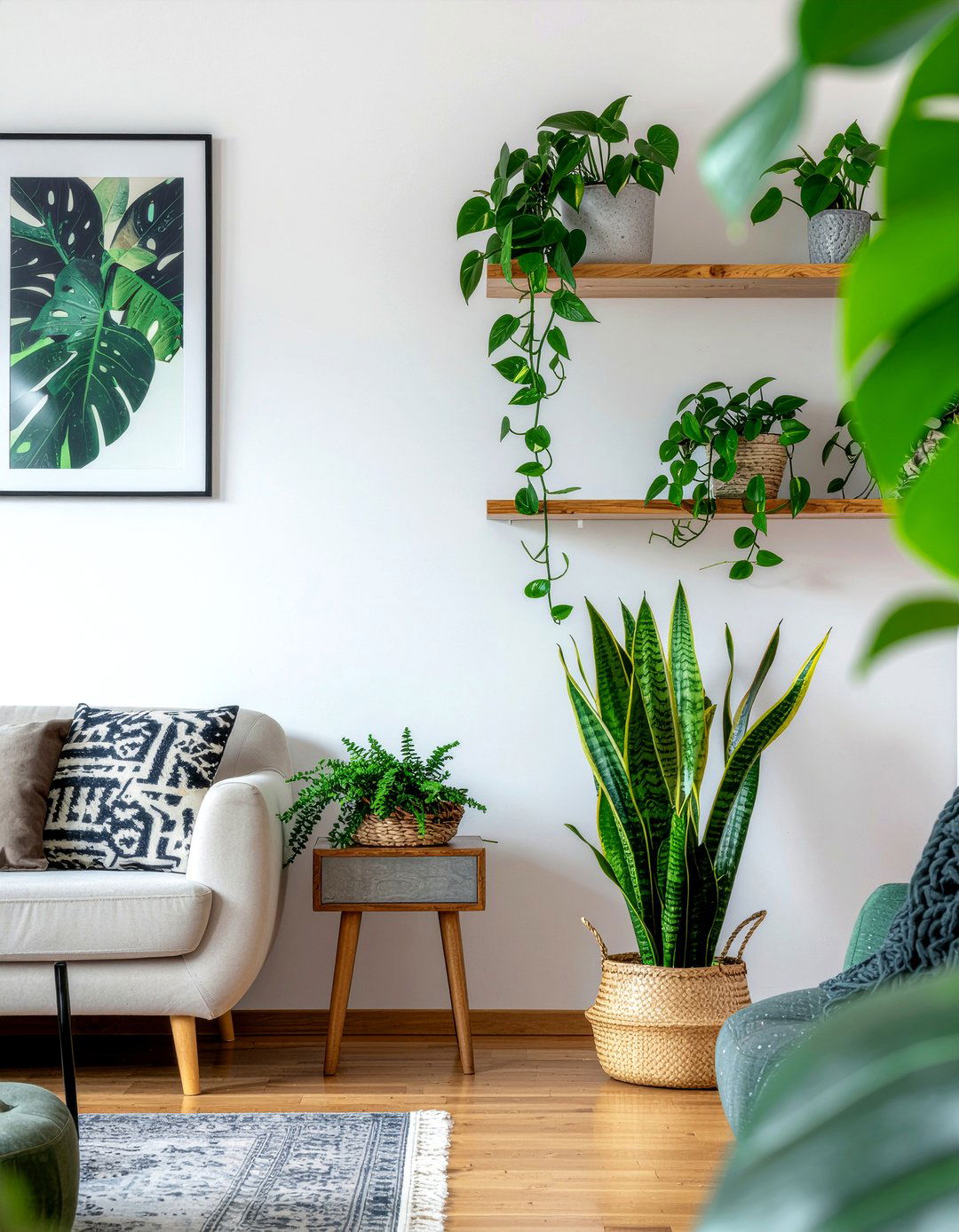 Indoor plants - 30 low cost living room ideas