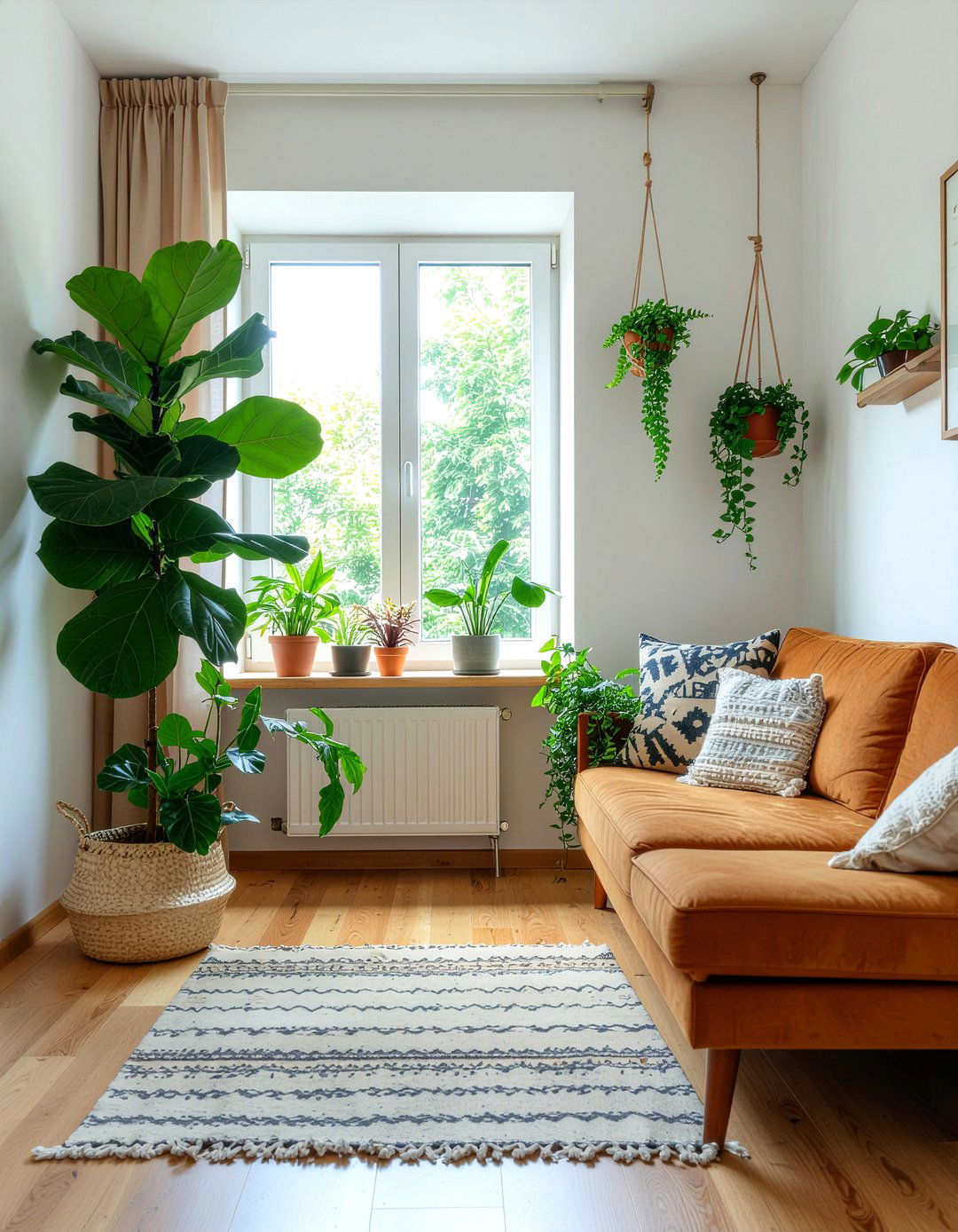Indoor plants - 30 tiny living room ideas
