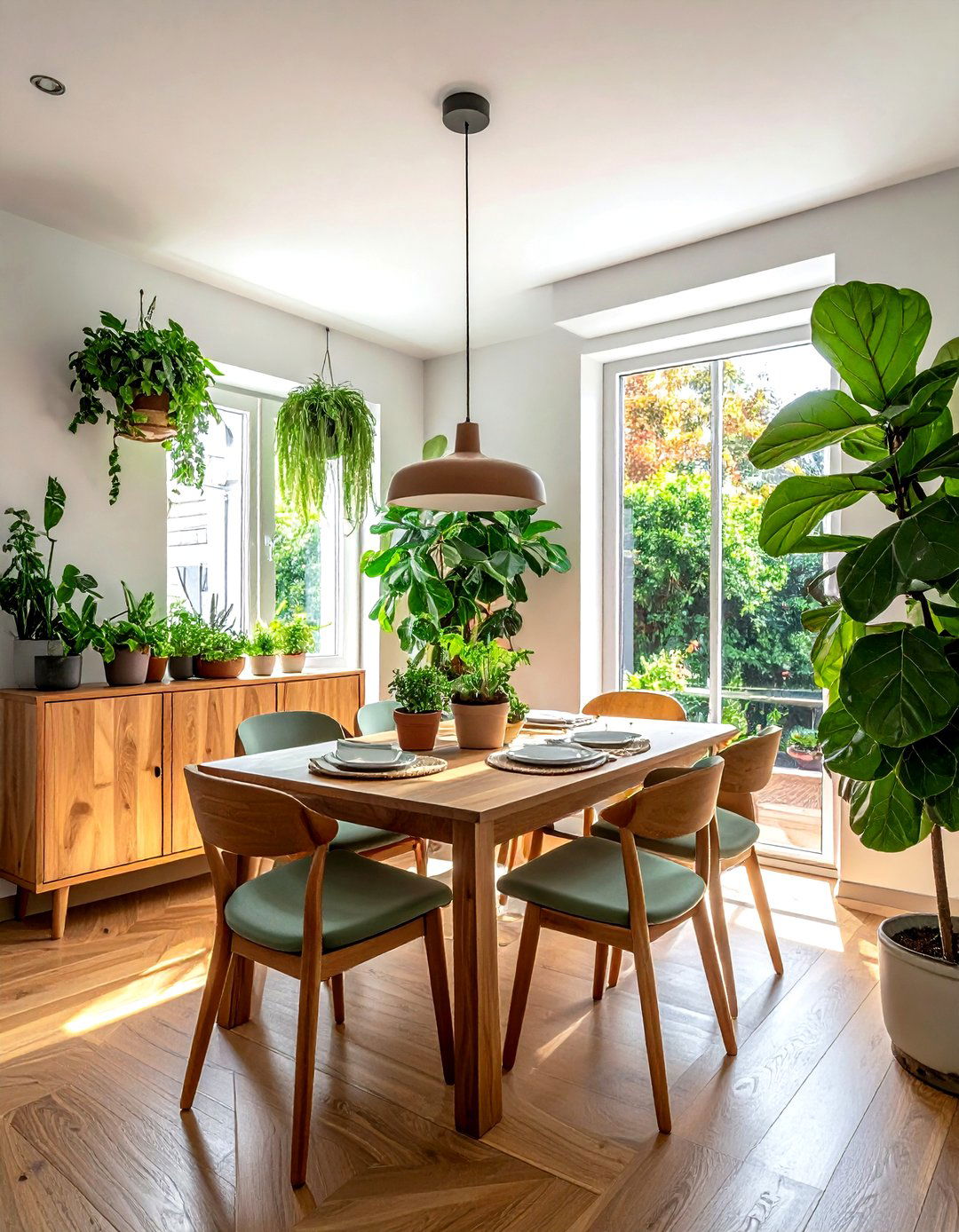 Indoor plants dining room - 30 intimate dining room ideas