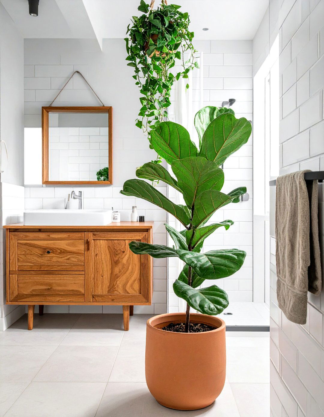 Indoor plants for bathroom - 30 warm bathroom ideas