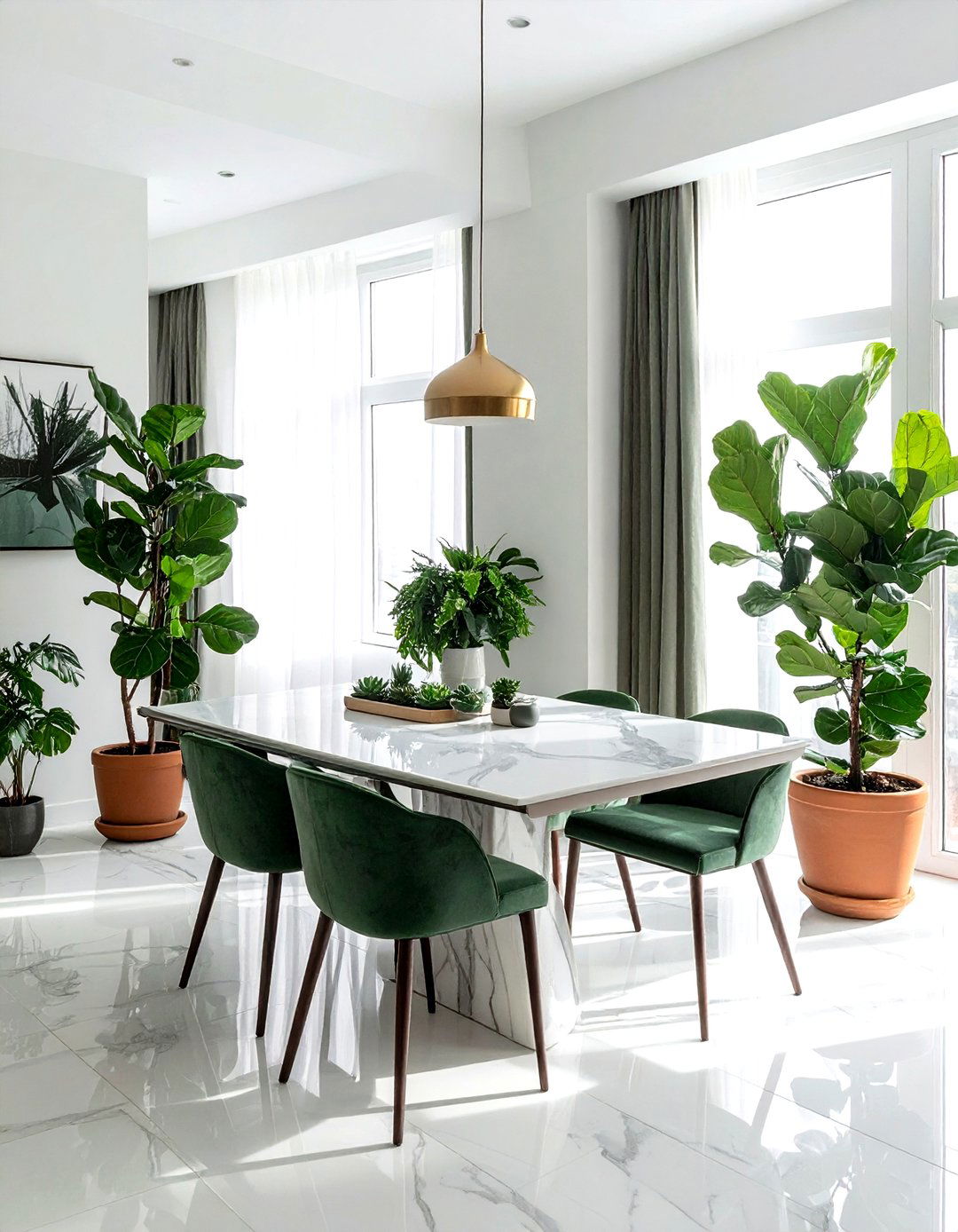 Indoor plants for dining room - 30 inexpensive dining room ideas
