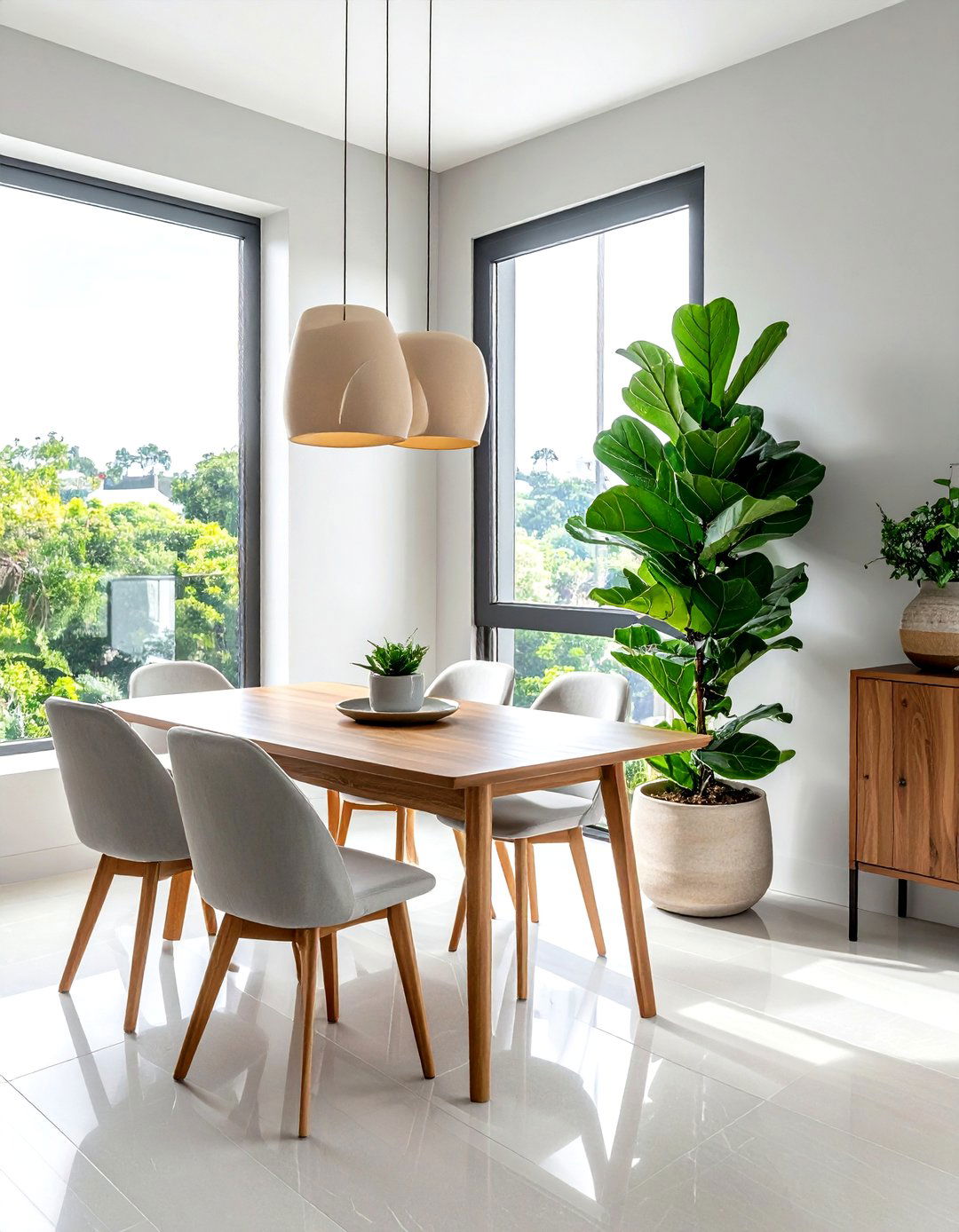Indoor plants for dining room - 30 dining room design tips