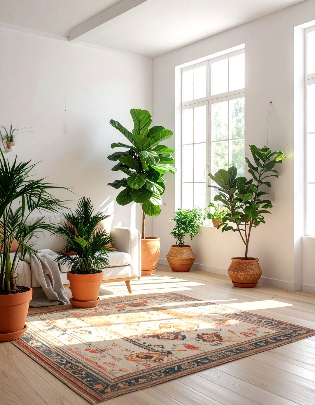 Indoor plants for living room - 30 airy living room ideas