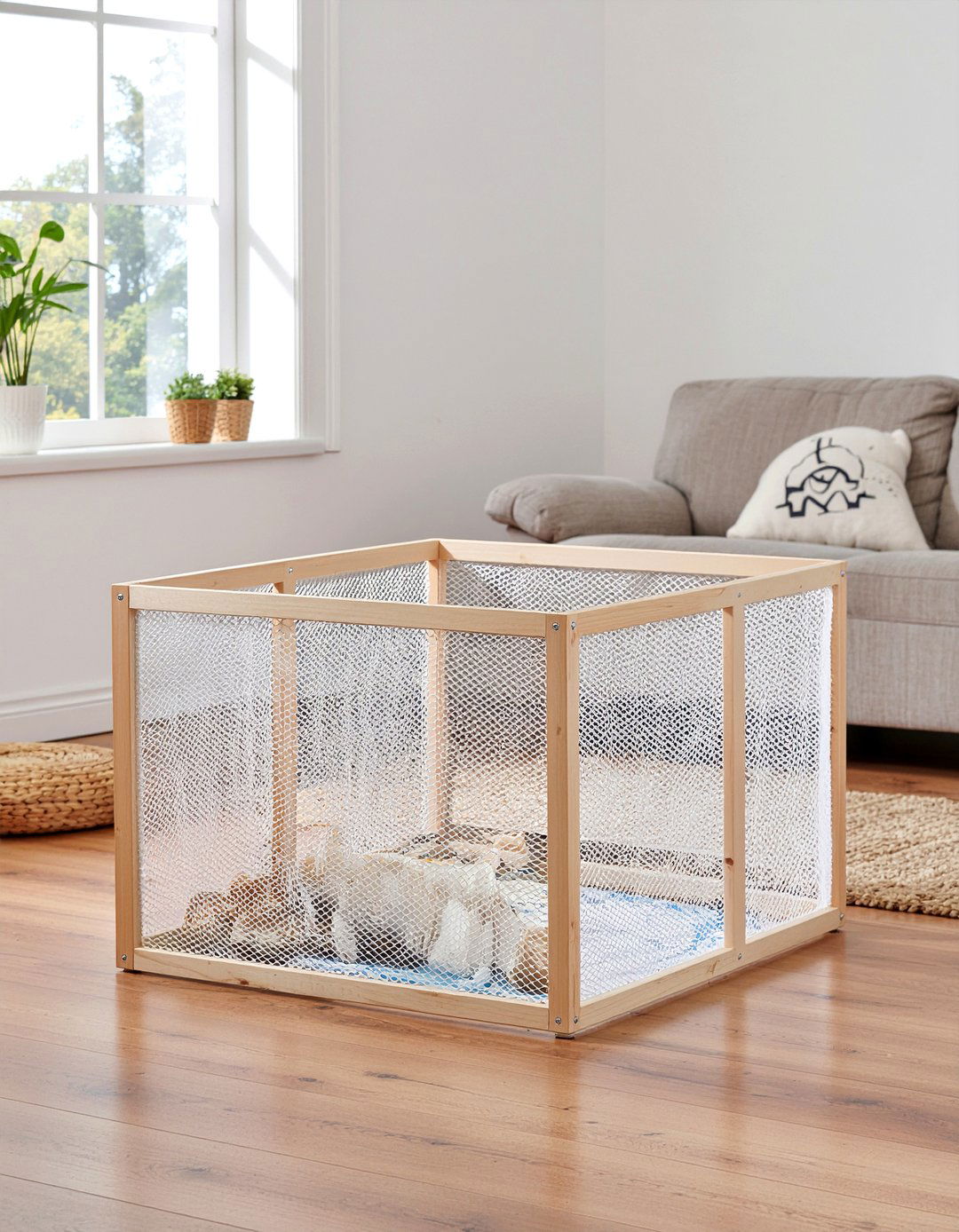 Indoor play pen - 30 baby proof living room ideas