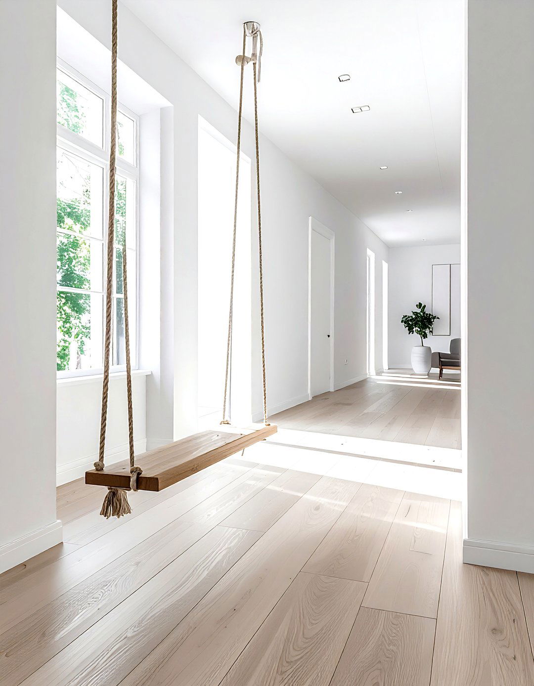 Indoor swing - 30 kid-friendly decor ideas