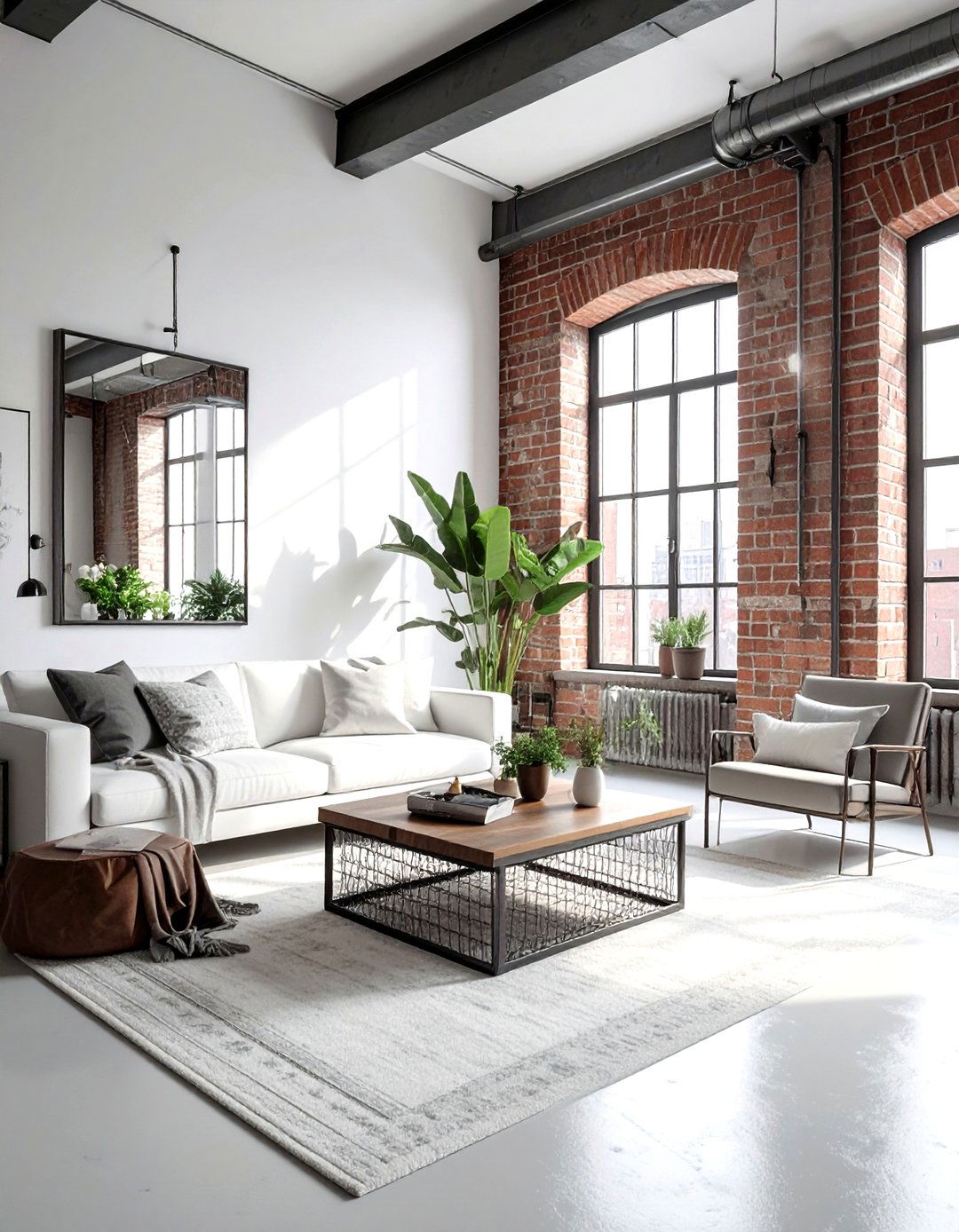 Industrial Apartment Decor - 30 industrial white living room ideas