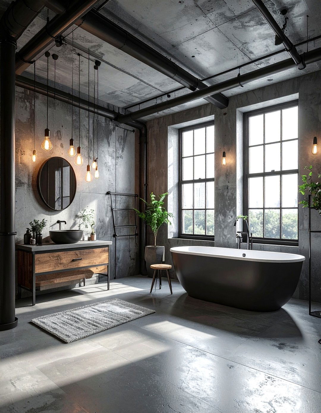 Industrial Bathroom - 30 bathroom room settings