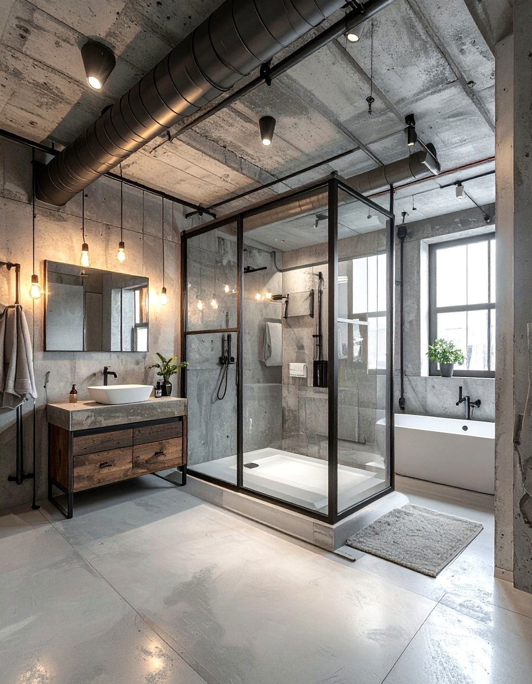 Industrial Bathroom - 30 bedroom to bathroom conversion ideas
