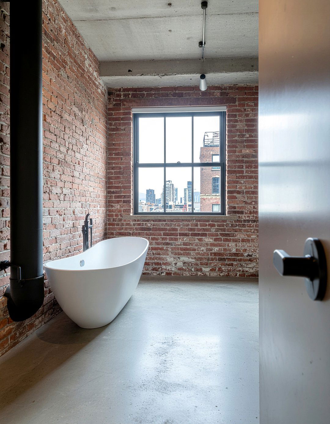 Industrial Bathroom Concrete - 30 bathroom concrete floor ideas