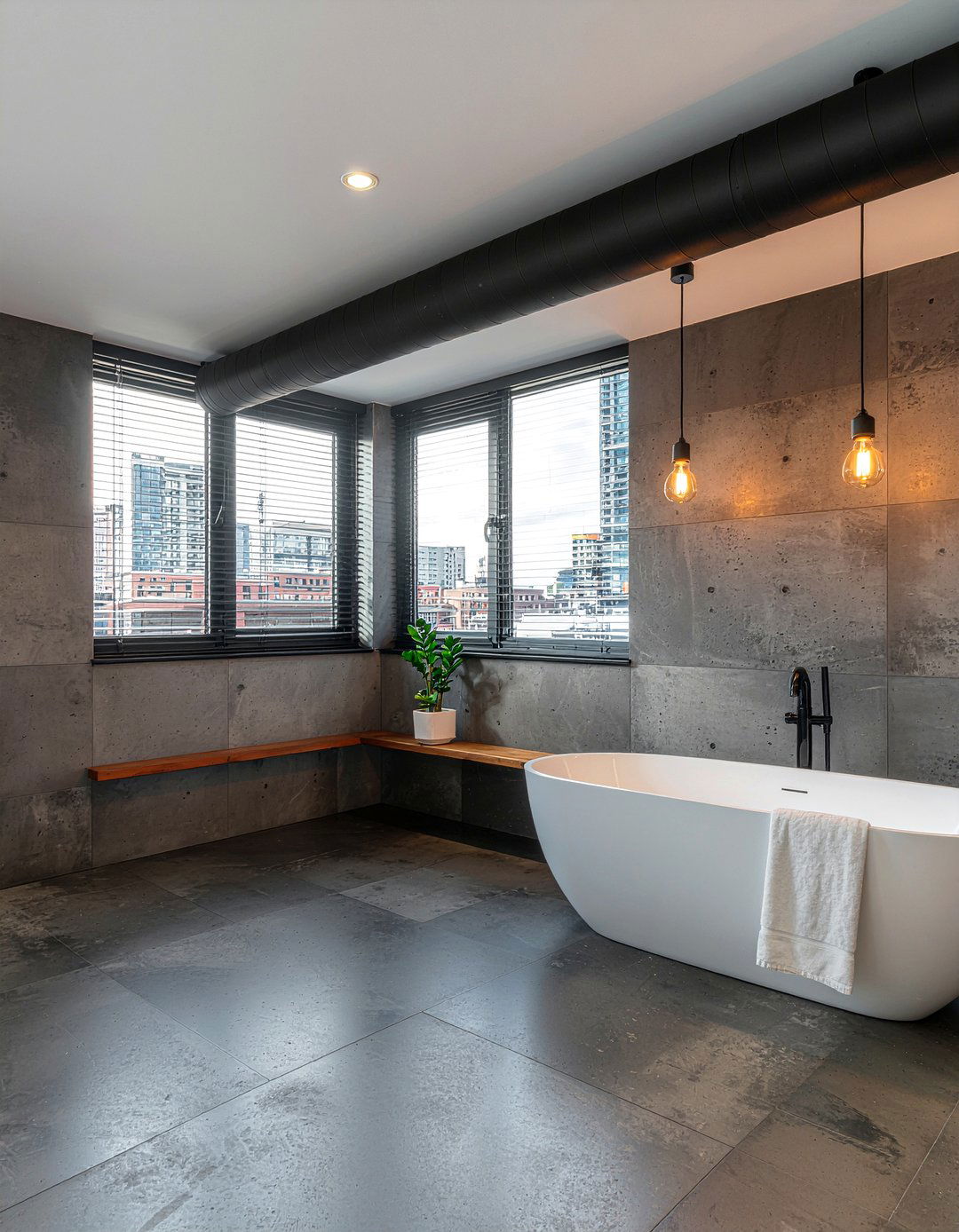 Industrial Bathroom Tile - 30 large format tile bathroom ideas