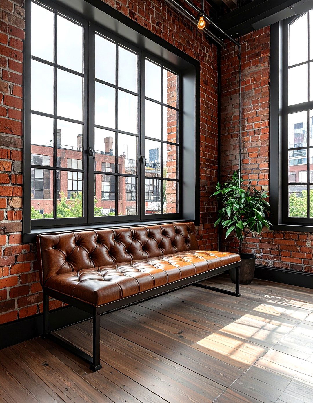 Industrial Bay Window Look - 30 living room bay window ideas