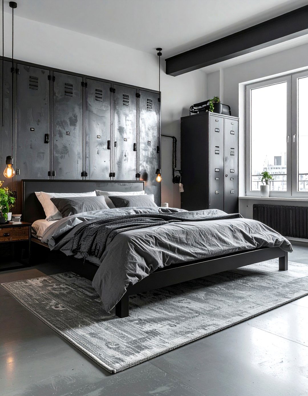 Industrial Bedroom - 30 industrial home decor ideas