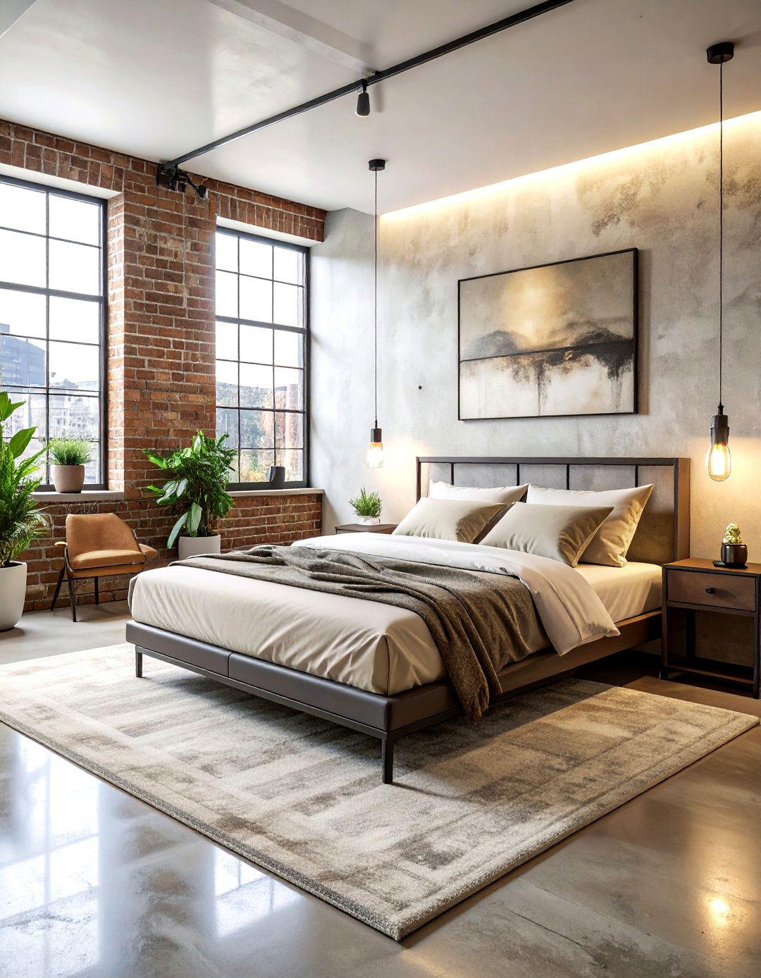 Industrial Beige Bedroom - 30 beige bedroom ideas