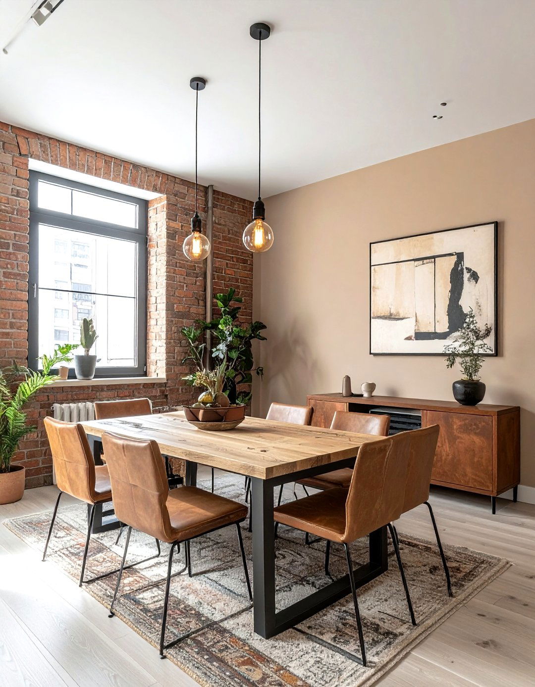 Industrial Beige Dining Room - 30 beige dining room decor ideas