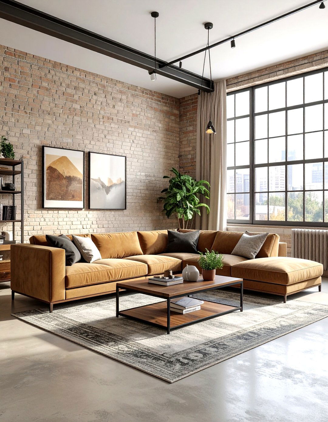 Industrial Beige Living Room - 30 beige living room design ideas