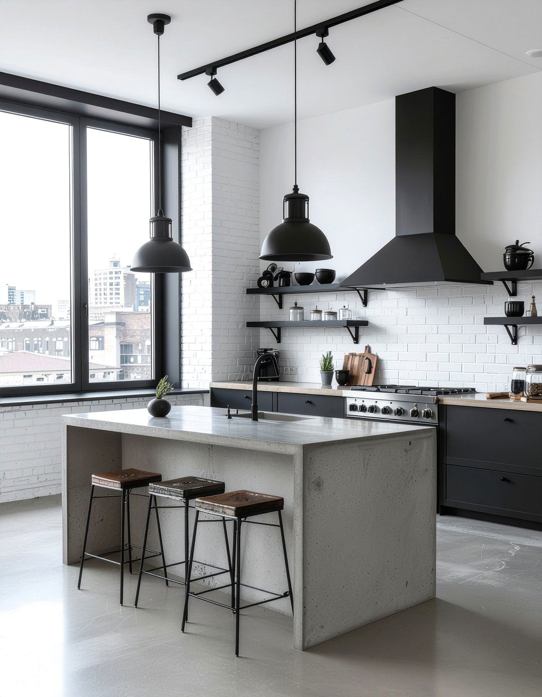 Industrial Black And White Kitchen - 30 black and white kitchen ideas