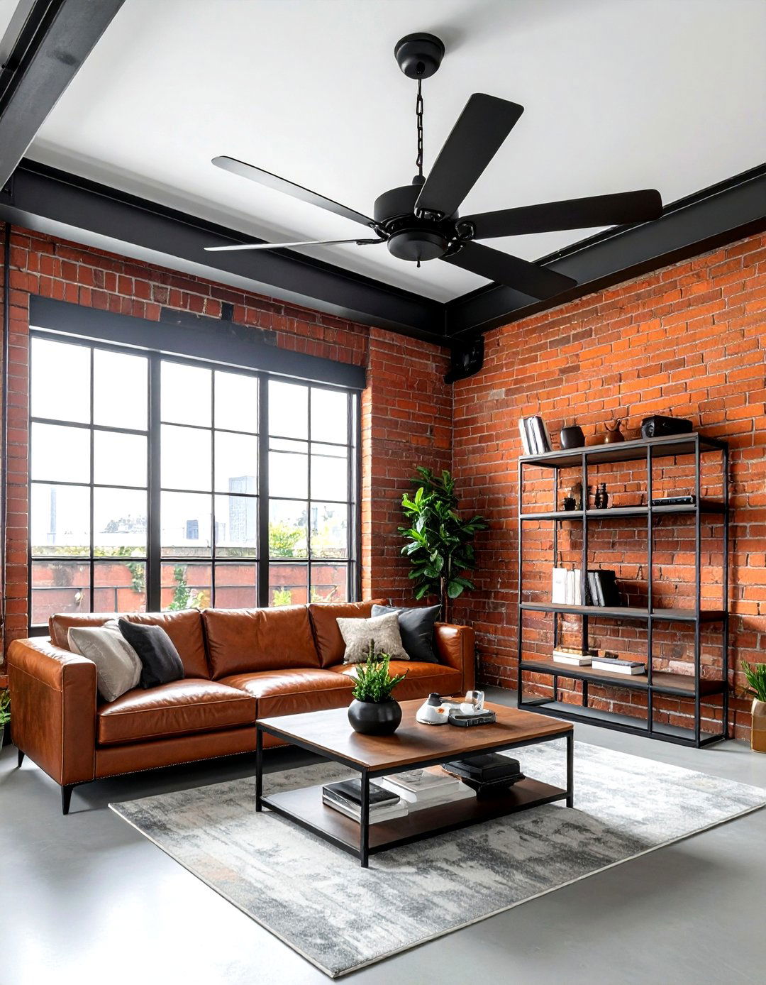 Industrial Black Ceiling Fan - 30 living room ceiling fans