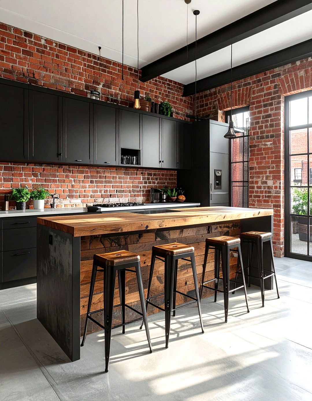 Industrial Black Kitchen - 30 black kitchen furniture ideas