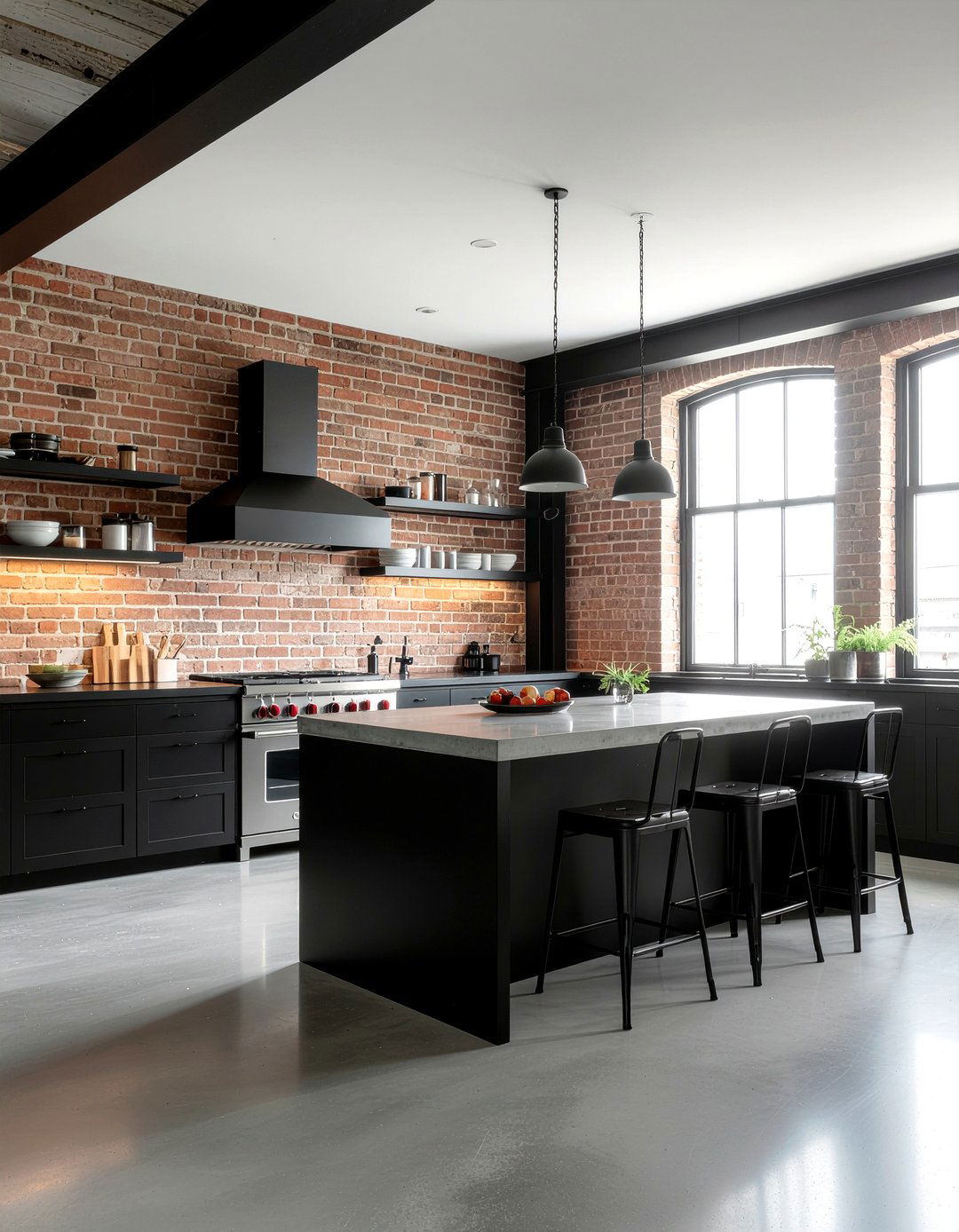 Industrial Black Kitchen - 30 black kitchen ideas