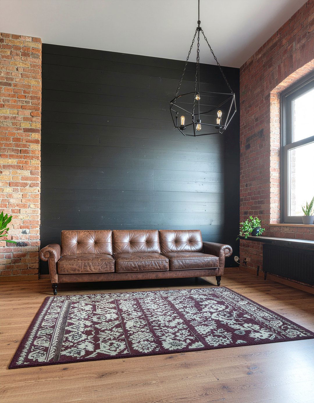 Industrial Black Shiplap Wall - 30 living room shiplap walls