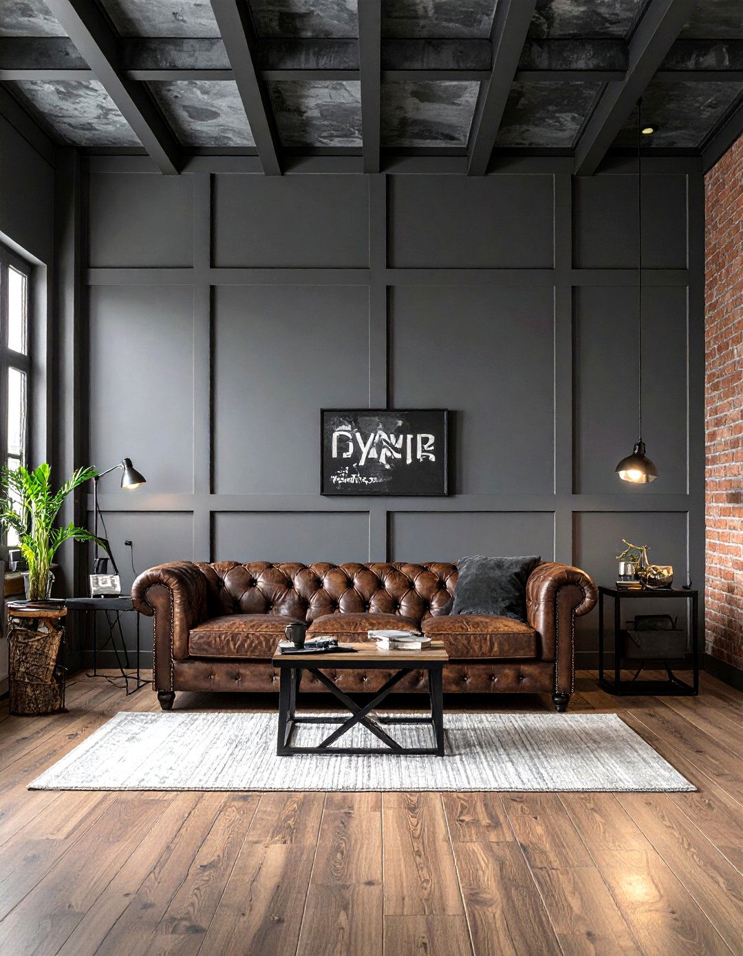 Industrial Board And Batten - 30 living room board and batten ideas