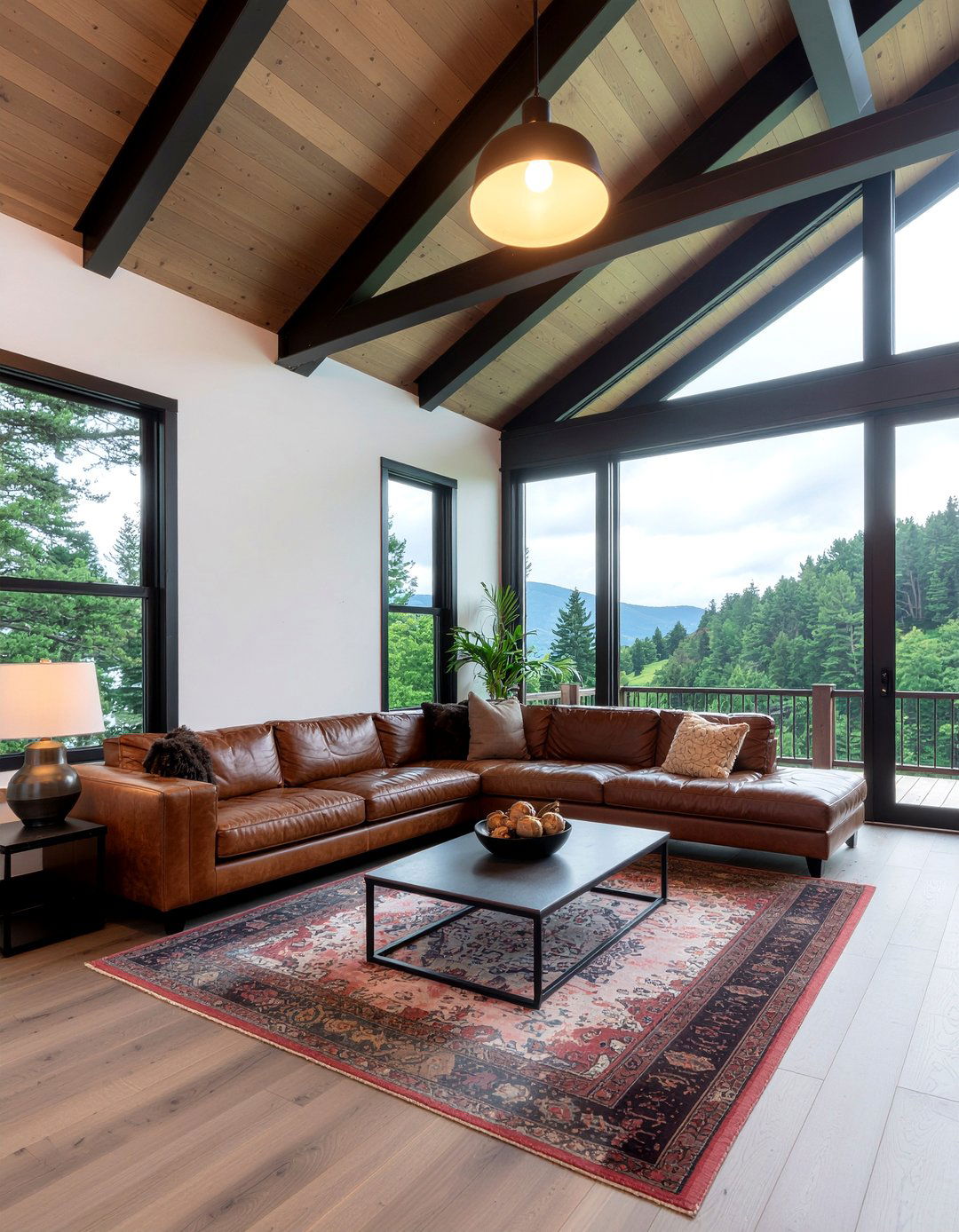 Industrial Cabin - 30 cabin style living room ideas