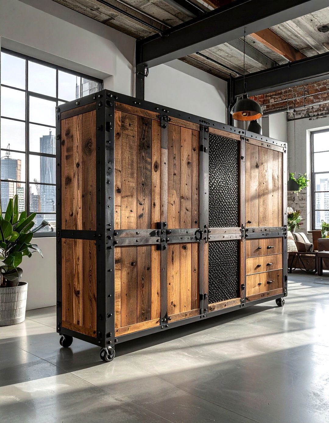 Industrial Cabinet - 30 dining room cabinet ideas