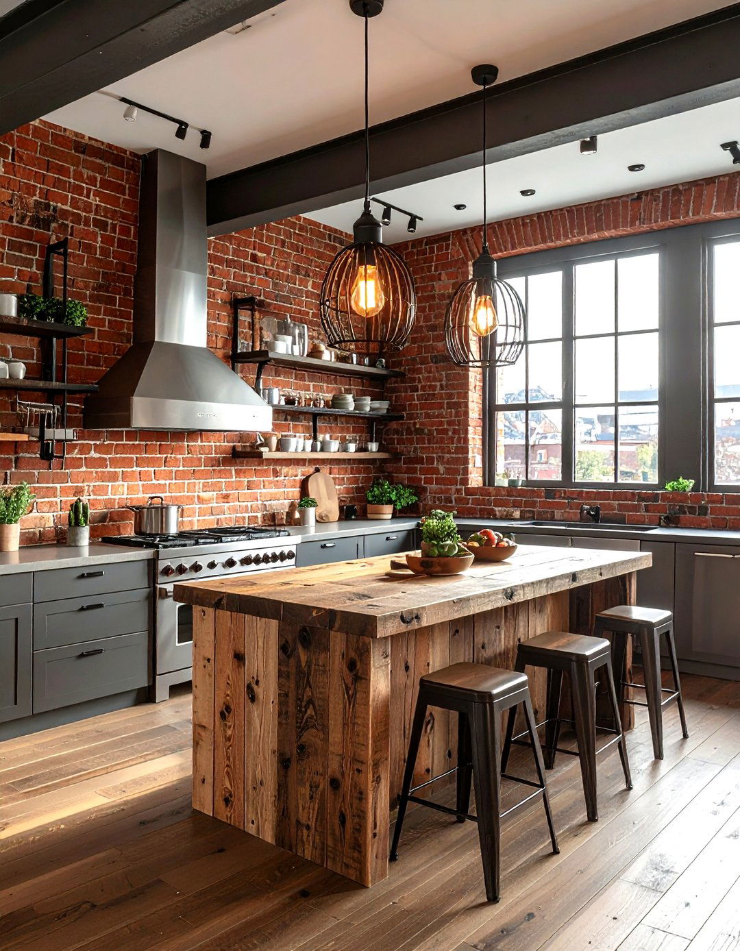 Industrial Cage Pendant - 30 metal pendant kitchen ideas