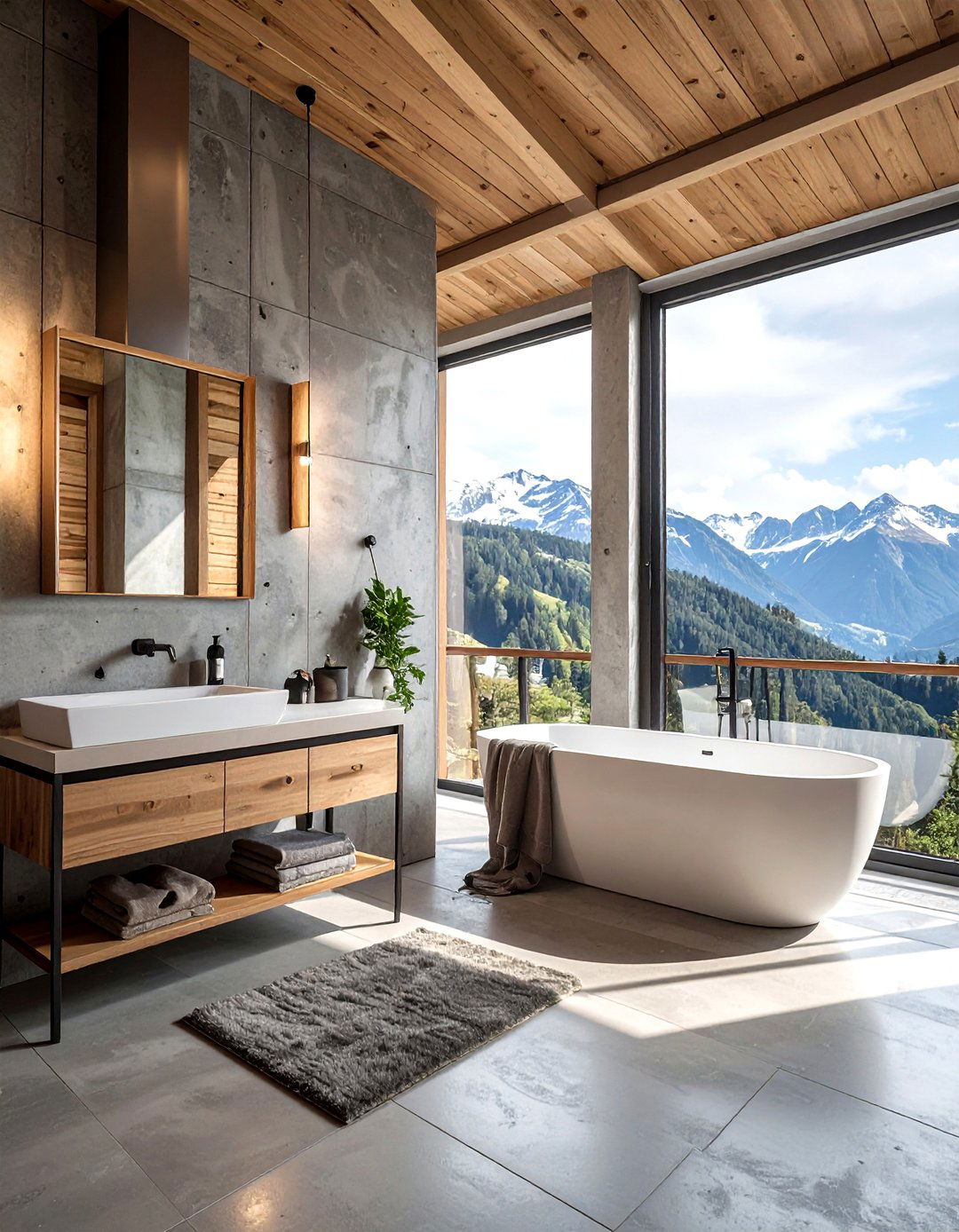 Industrial Chalet Style - 30 chalet bathroom ideas
