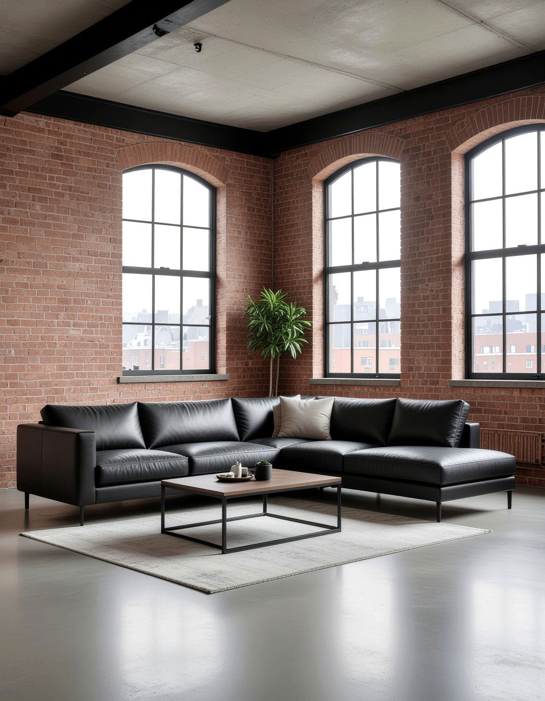 Industrial Charcoal Living Room - 30 charcoal living room ideas