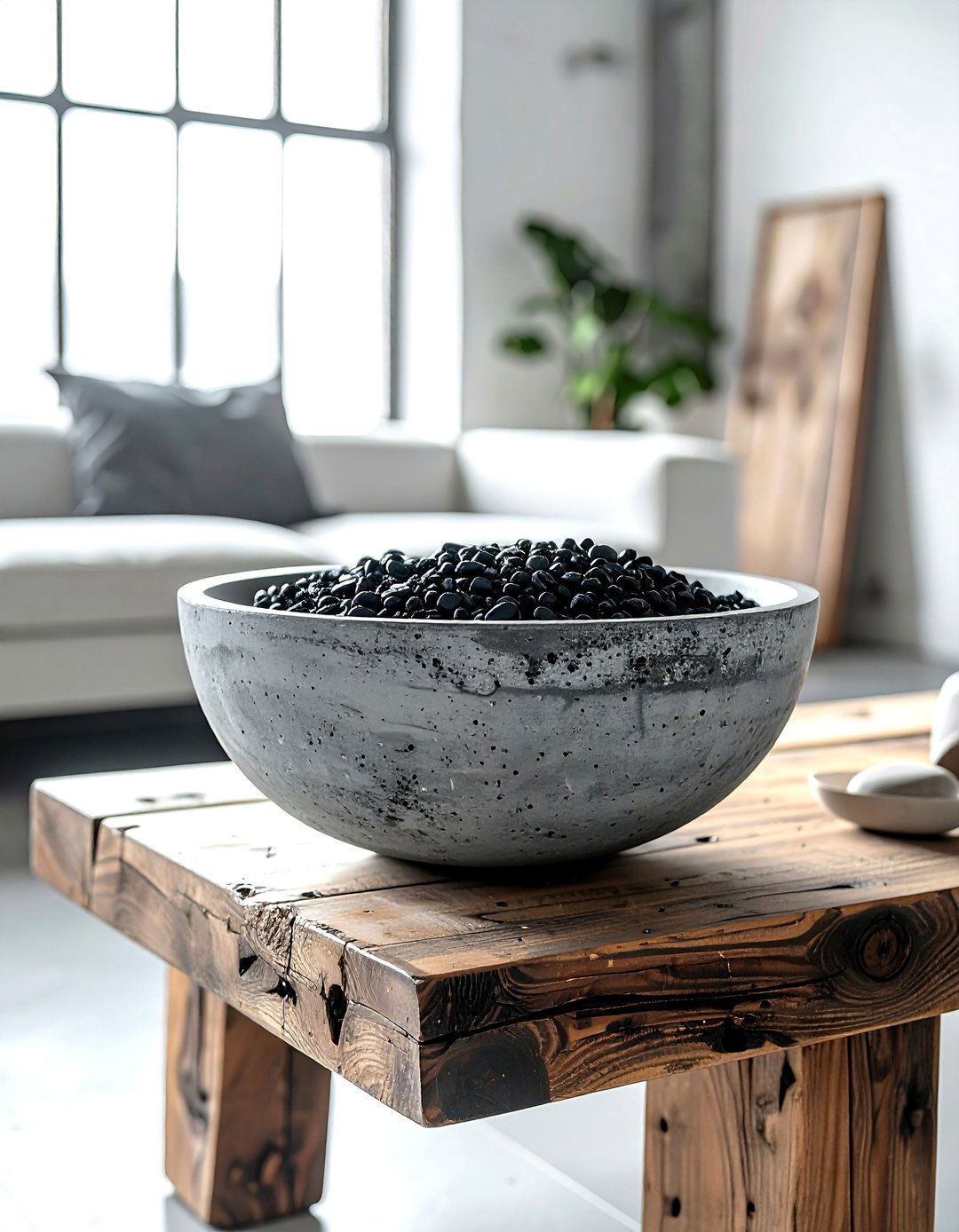Industrial Concrete Bowl - 30 bowl decor ideas