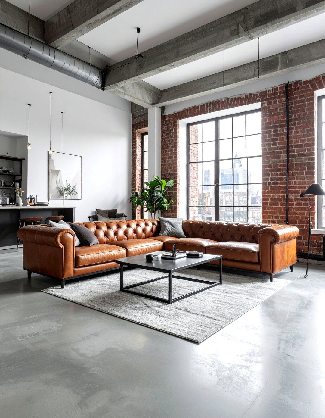 Industrial Concrete Laminate Flooring - 30 living room laminate flooring ideas