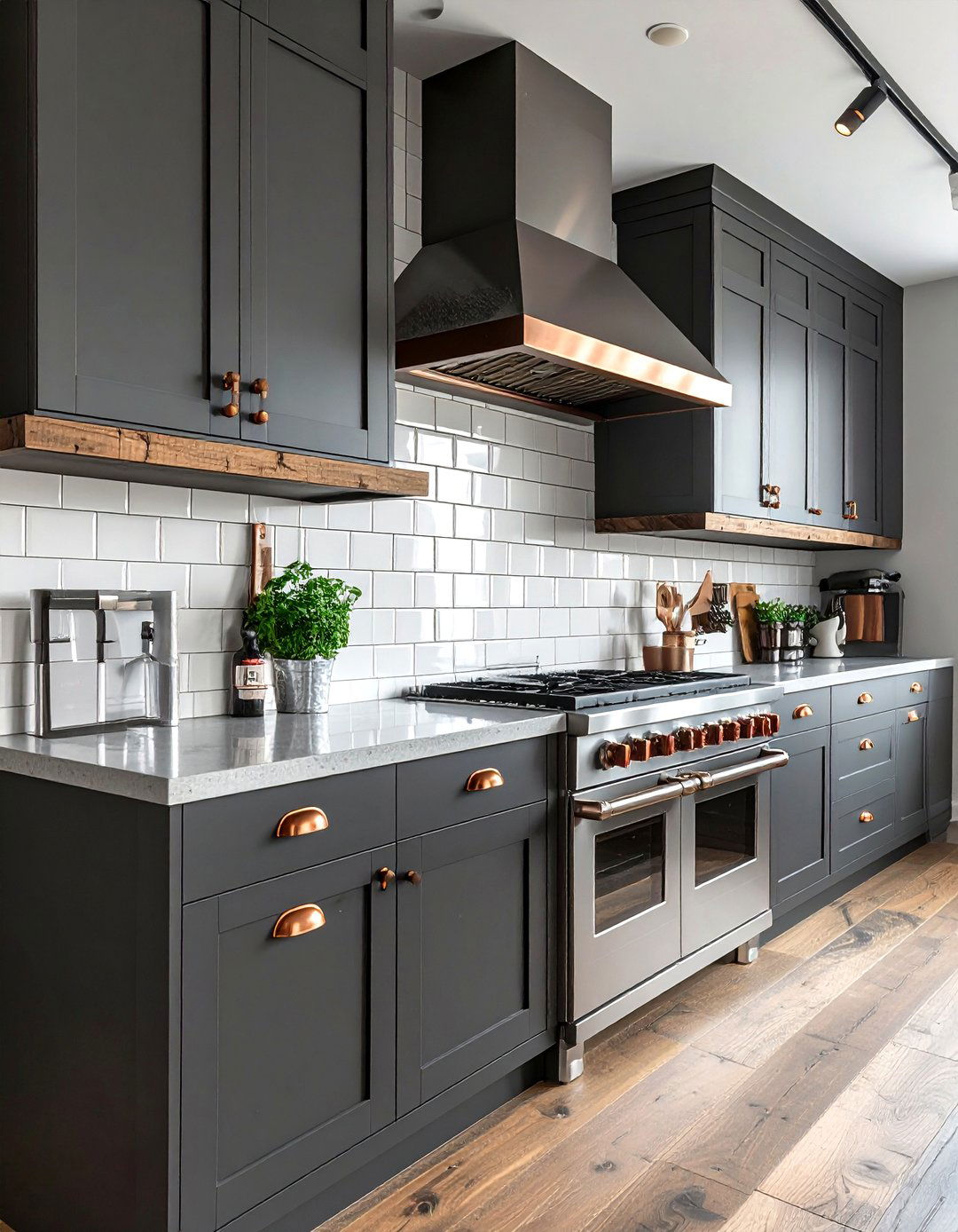 Industrial Copper Pipe Handles - 30 copper kitchen hardware ideas