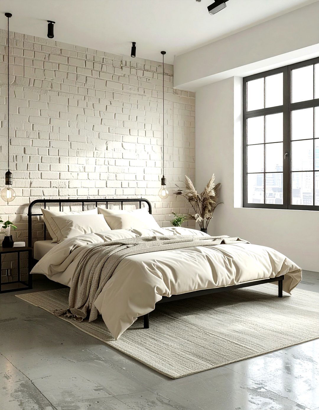 Industrial Cream Bedroom - 30 minimalist cream bedroom ideas
