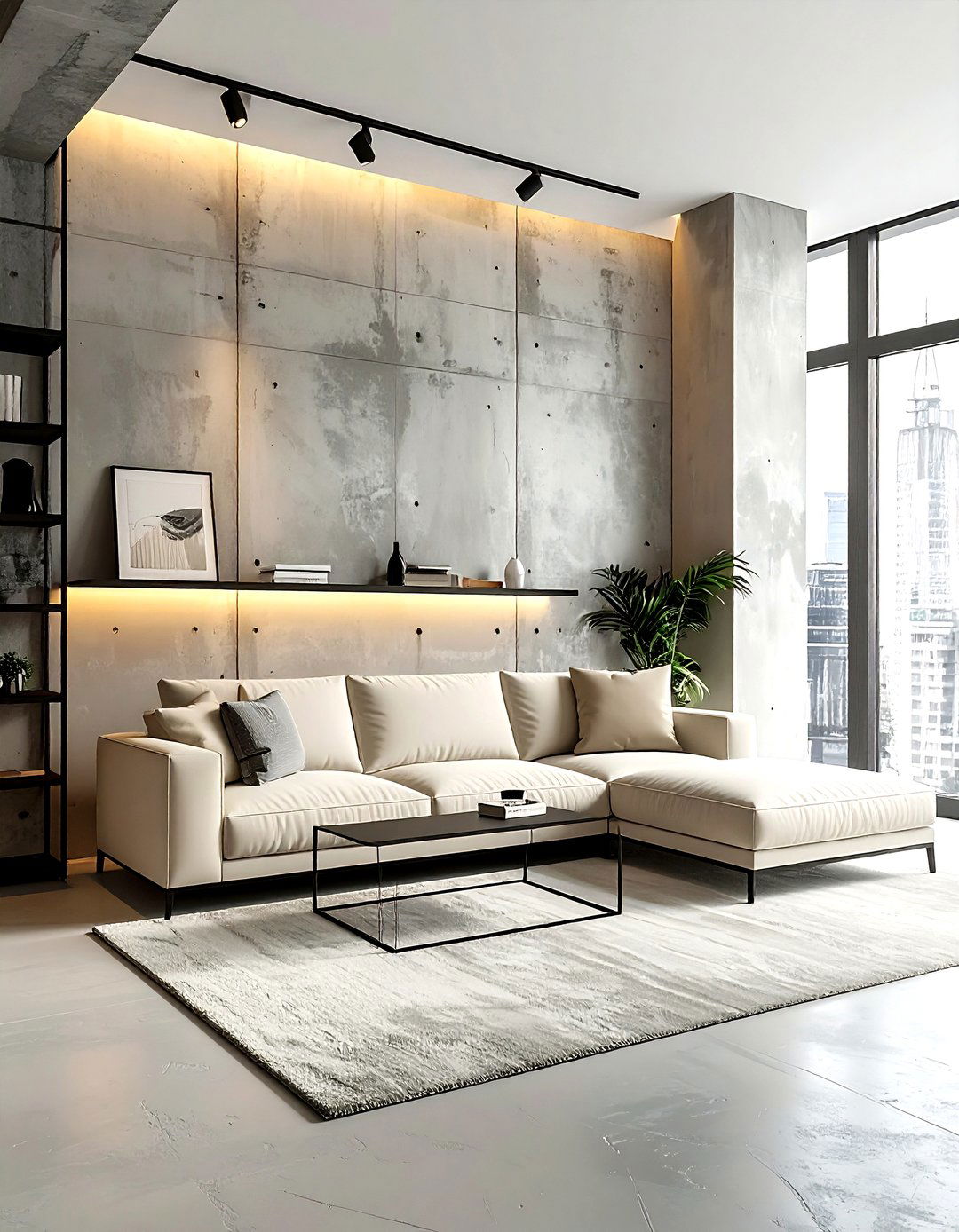 Industrial Cream Living Room - 30 contemporary cream living room ideas